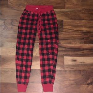 Plaid Black and Red Jogger Sleep Pants